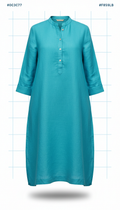 Turquoise Linen Button-Up for Warm Weather