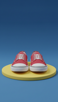 Men's Lace-Up Canvas Sneakers