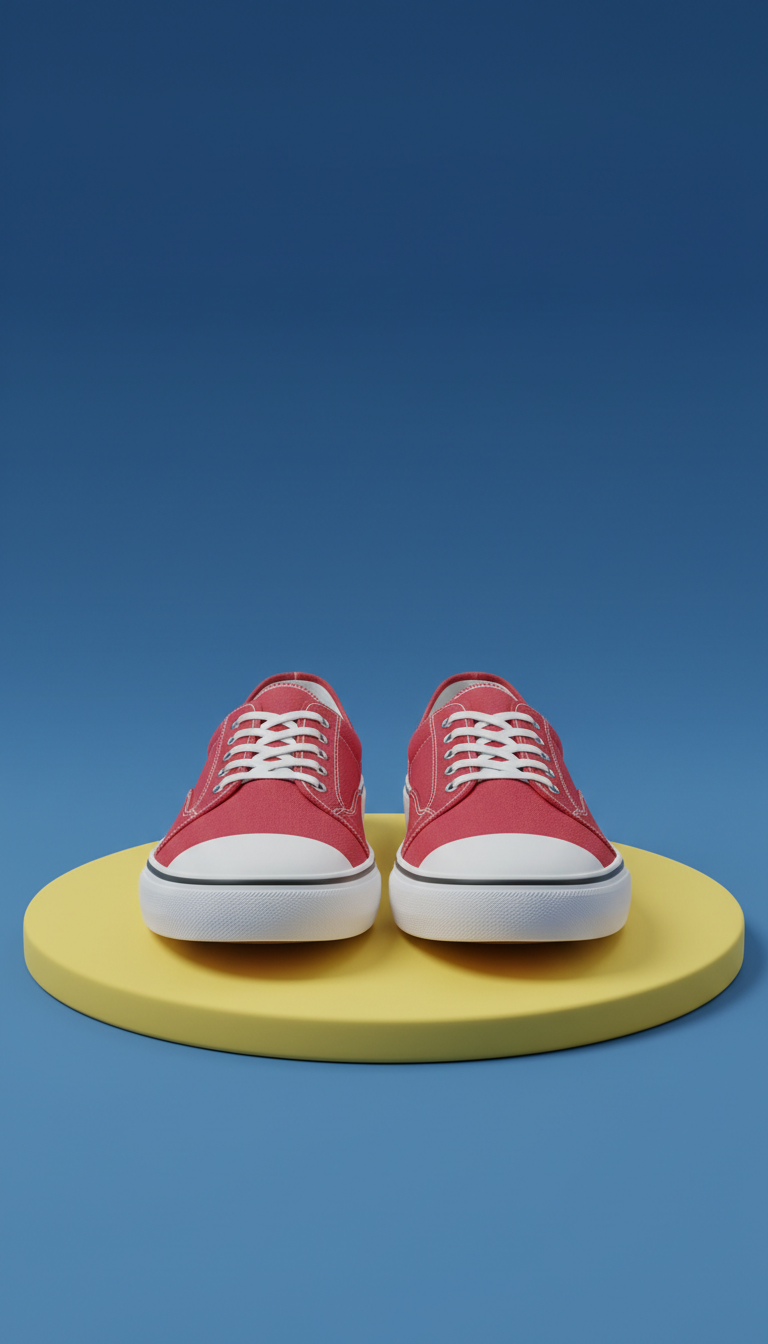 Men's Lace-Up Canvas Sneakers