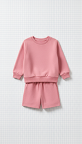Rose Pink Cotton Shorts with Stretch